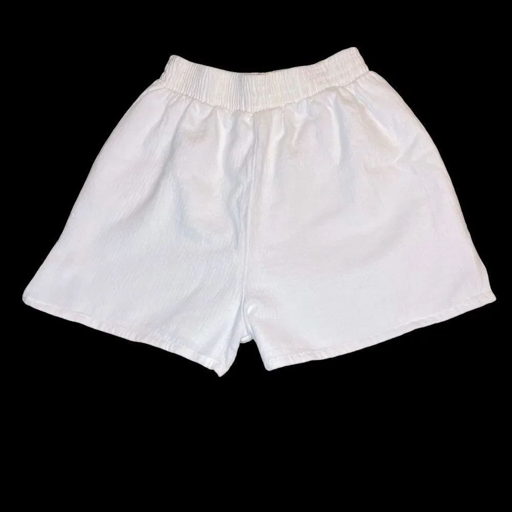 White High Waist Shorts - 80s Vintage